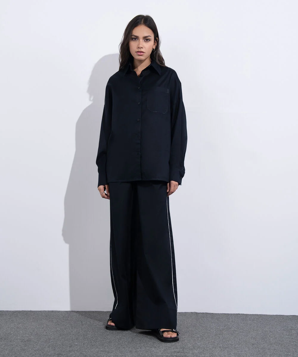 Spread Collar Oversized Dress